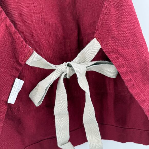 KAF HOME AYESHA CURRY Kids Apron 100% Cotton Chef & Hostess Canvas Oxblood - Picture 10 of 13